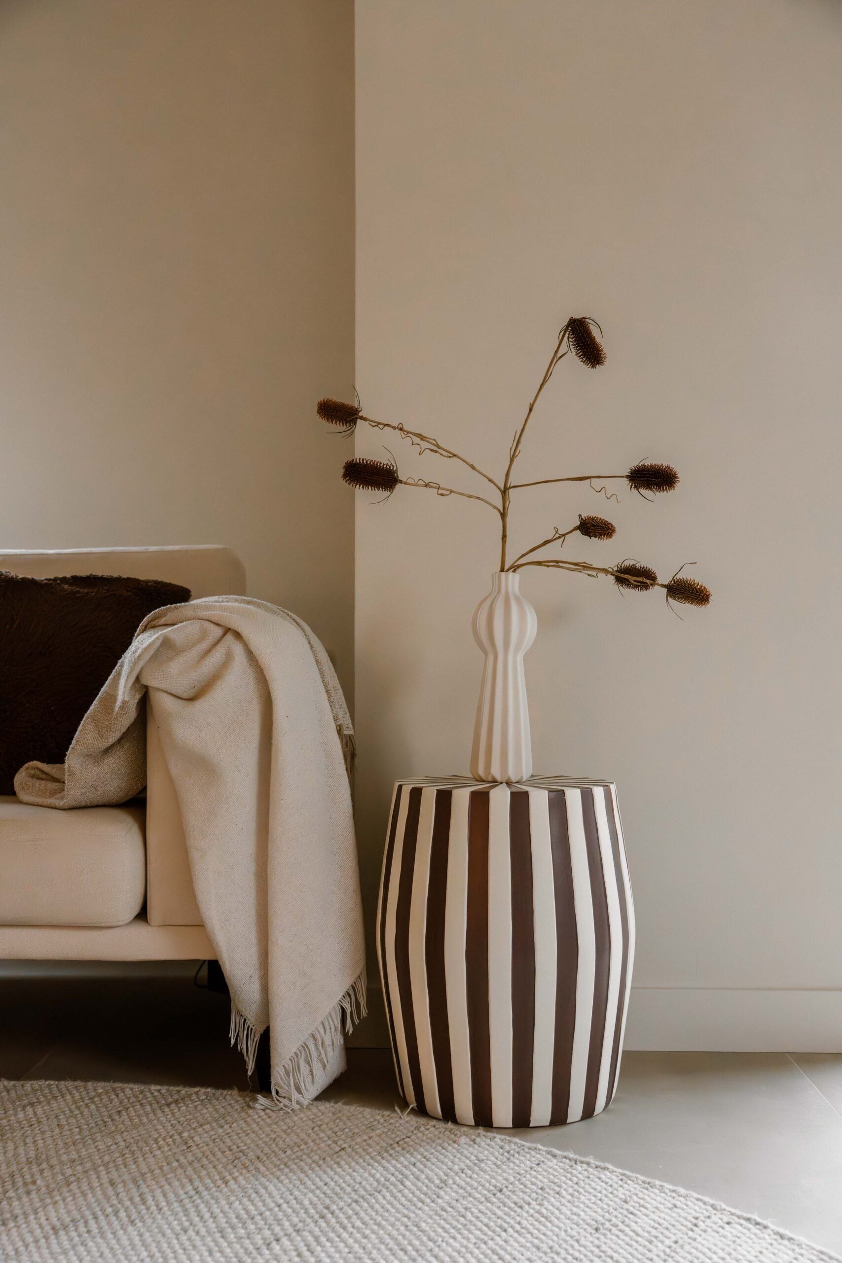 Indore Home - Side Table - Stripe - MgO