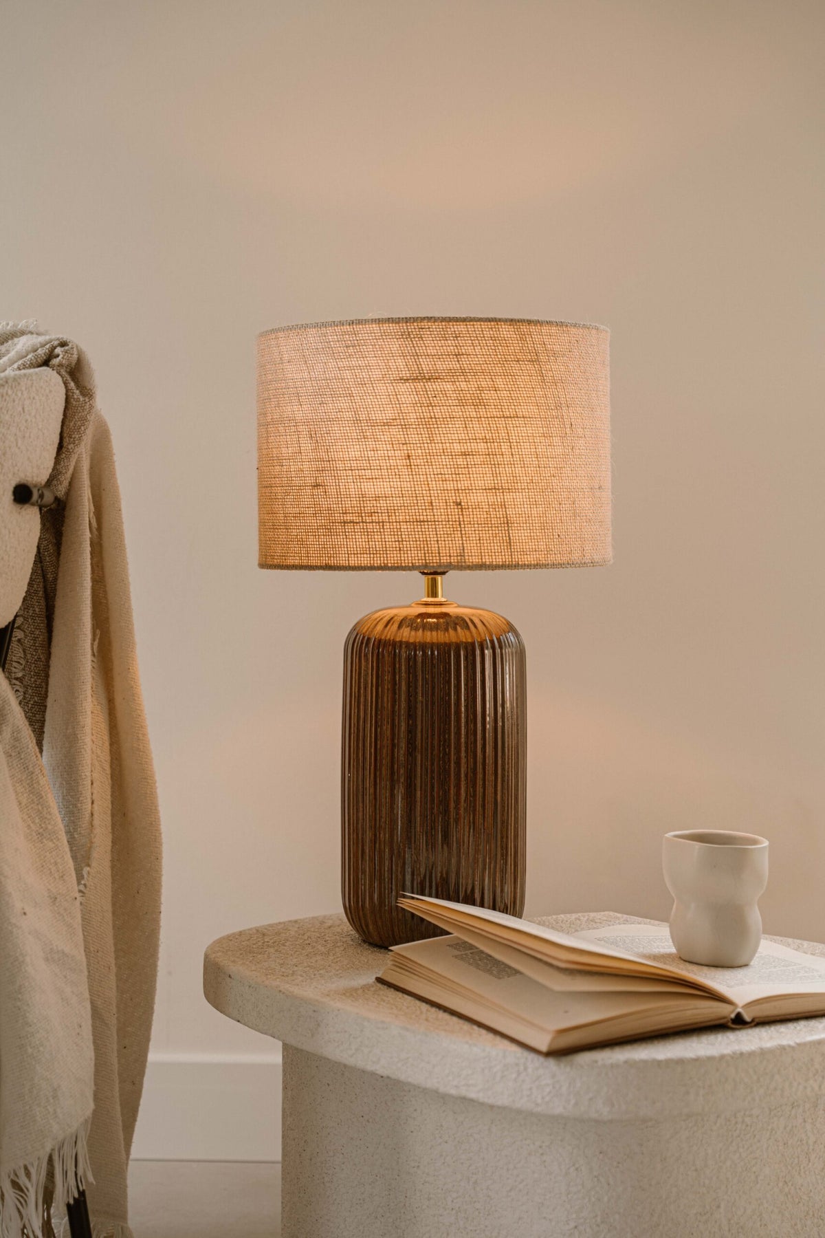 Indore Home - Verona - M - Schemerlamp - Bruin