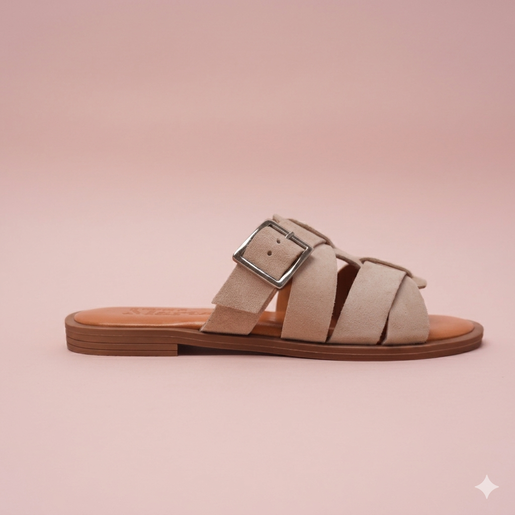 Dacia Cappuccino Suede Sandal