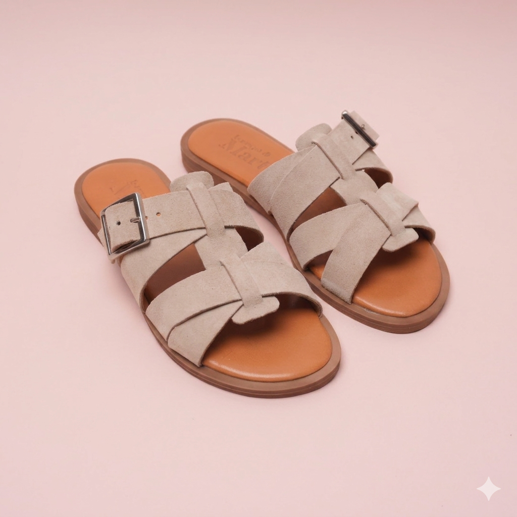 Dacia Cappuccino Suede Sandal