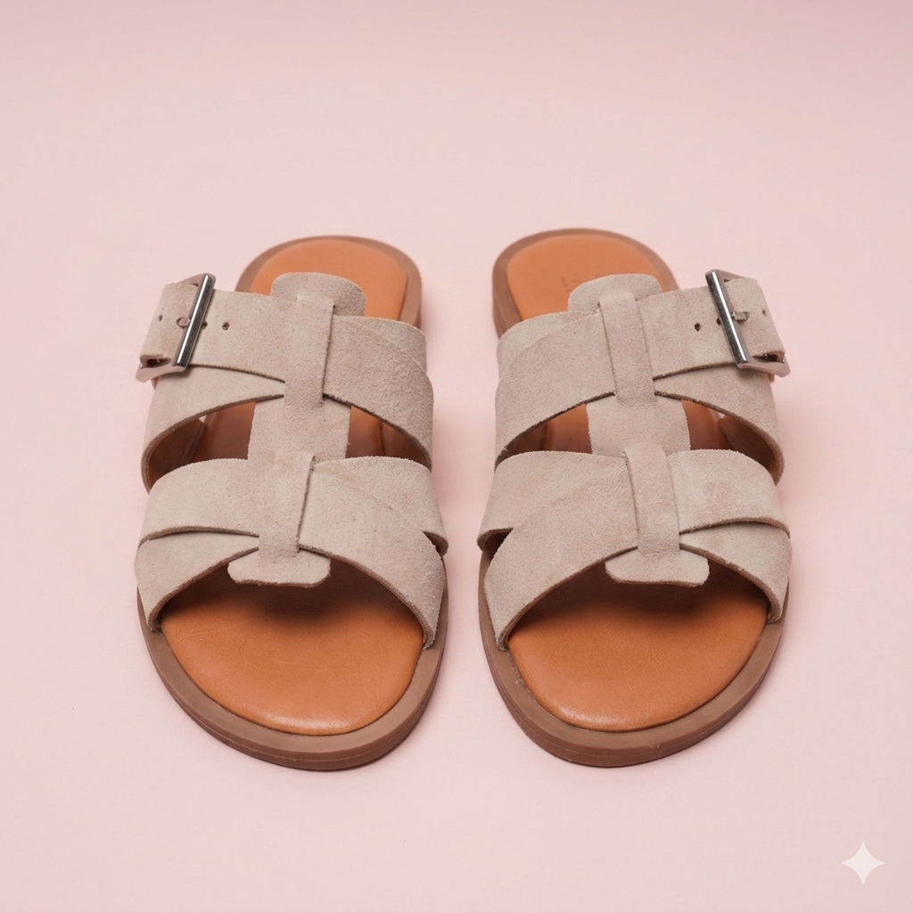 Dacia Cappuccino Suede Sandal