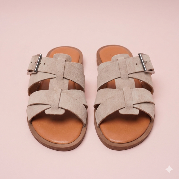 Dacia Cappuccino Suede Sandal
