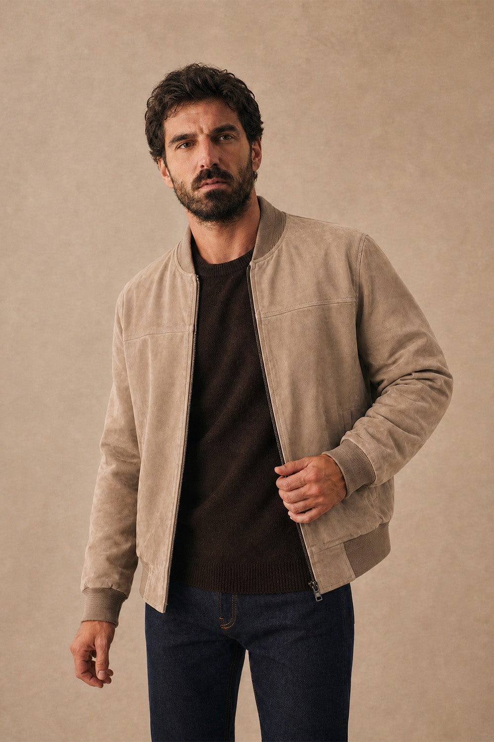 David Camoscio giacca uomo 100% vera pelle Made in Italy - Barone Firenze