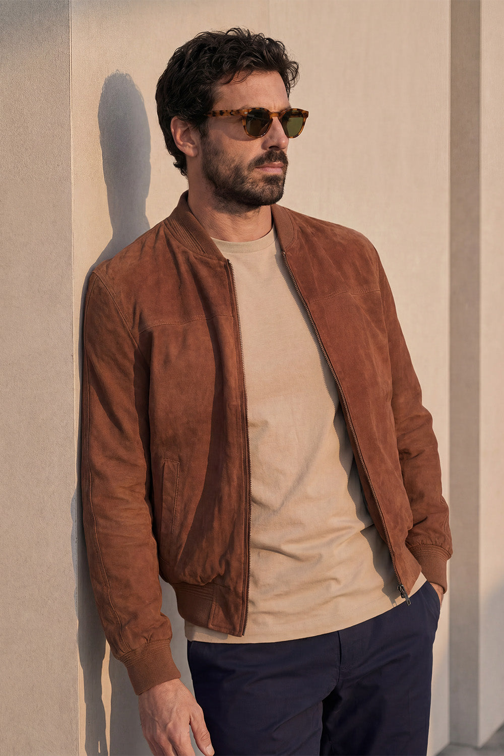 David Camoscio giacca uomo 100% vera pelle Made in Italy - Barone Firenze