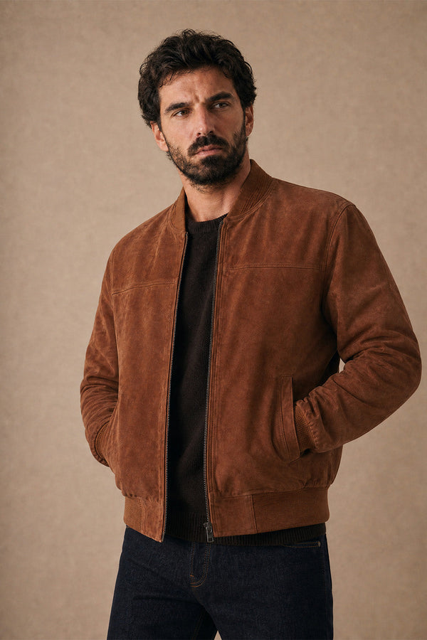 David Camoscio giacca uomo 100% vera pelle Made in Italy - Barone Firenze