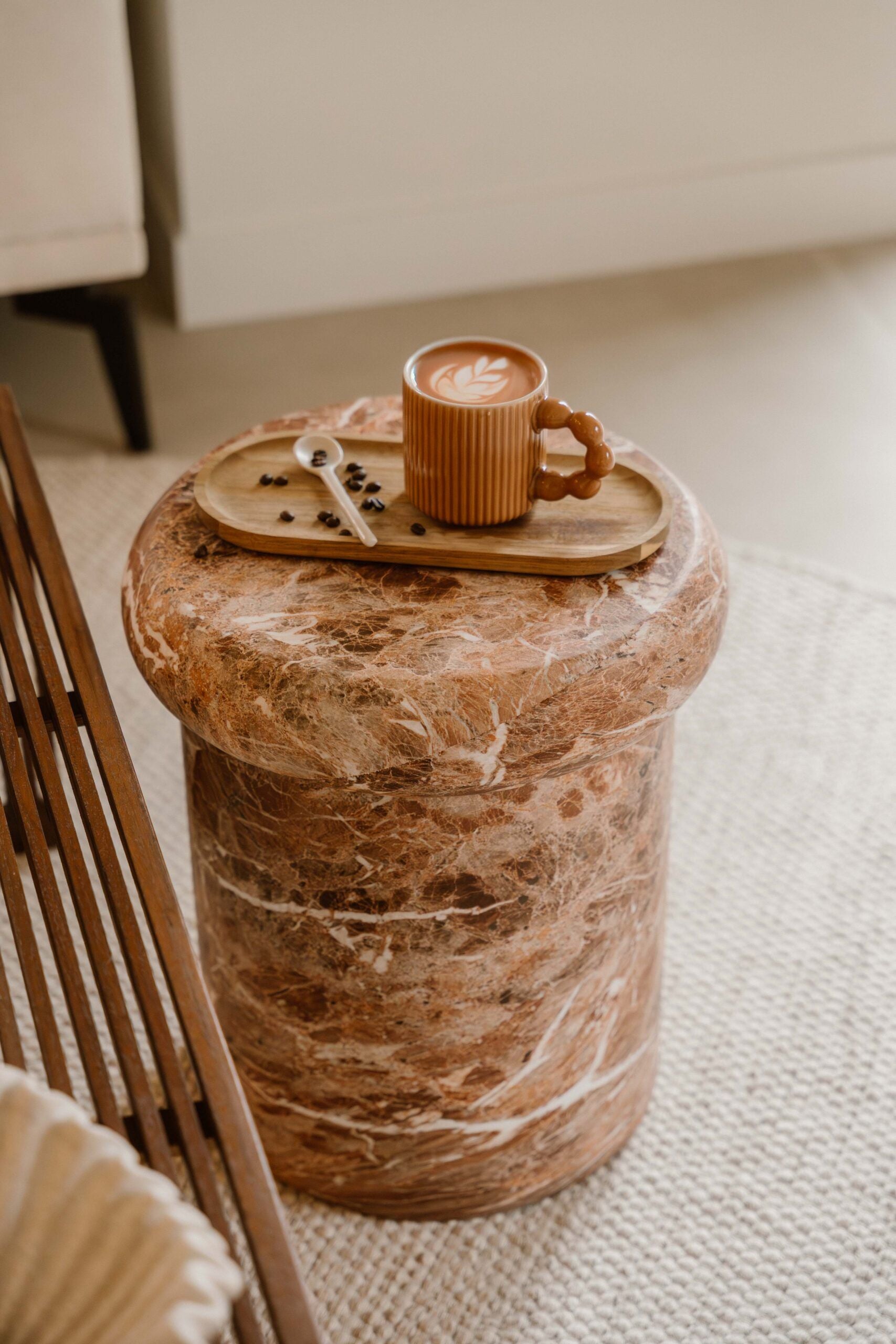 Indore Home - Side Table - Helsinki - Marble Look - MgO