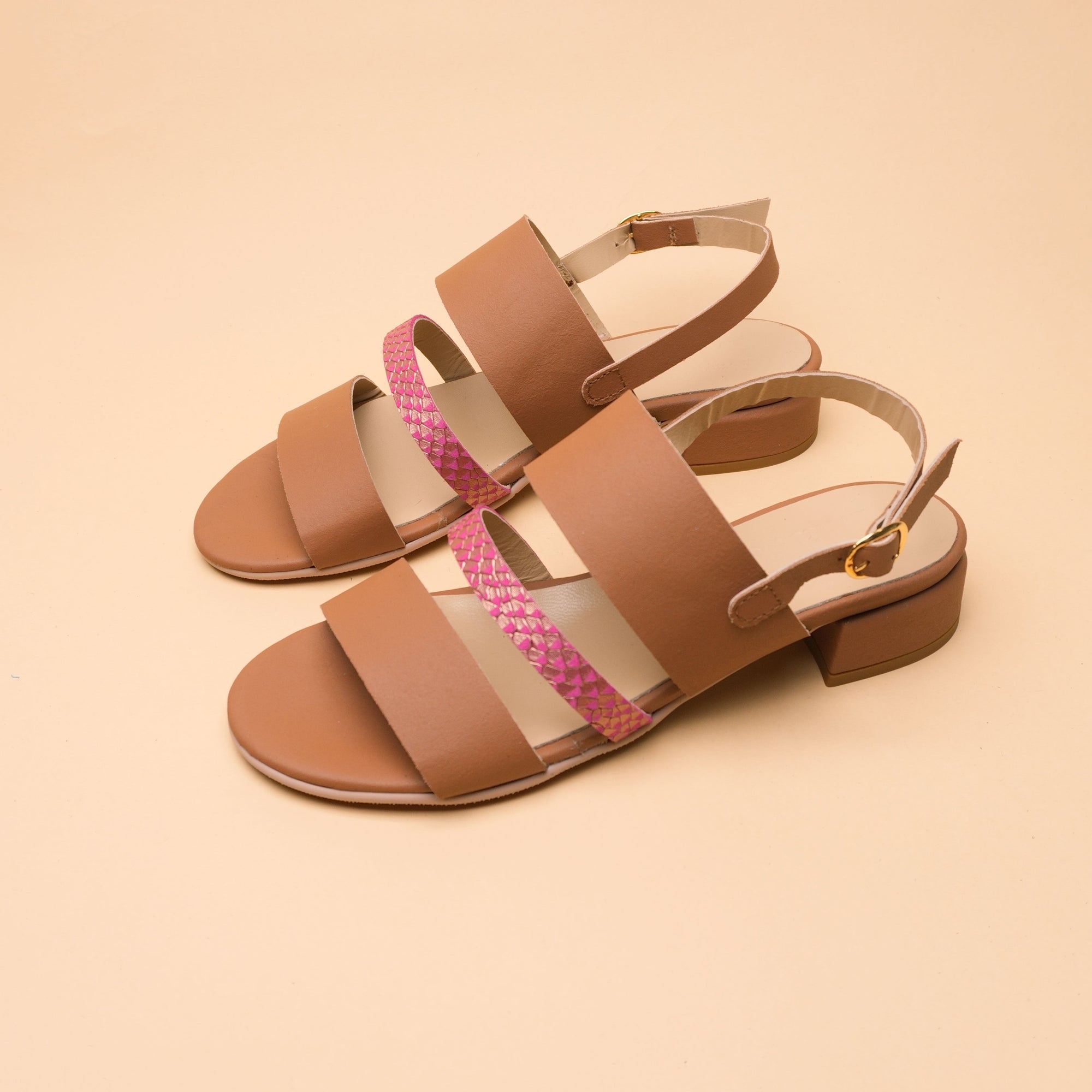 Demetra Sandal Leather-Powder Leather