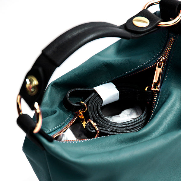 DEMY SMALL - Soft Nappa Leather Bag in Teal
