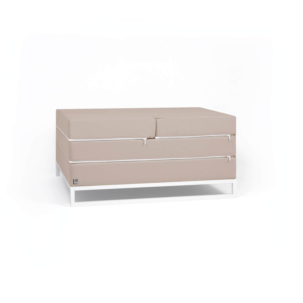 Divano Letto per esterni in tessuto acrilco e struttura in ferro laccata Beige Arketicom (4396686803002)