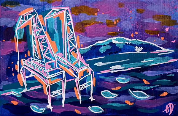 Umjetnička reprodukcija - Rijeka ždralovi I