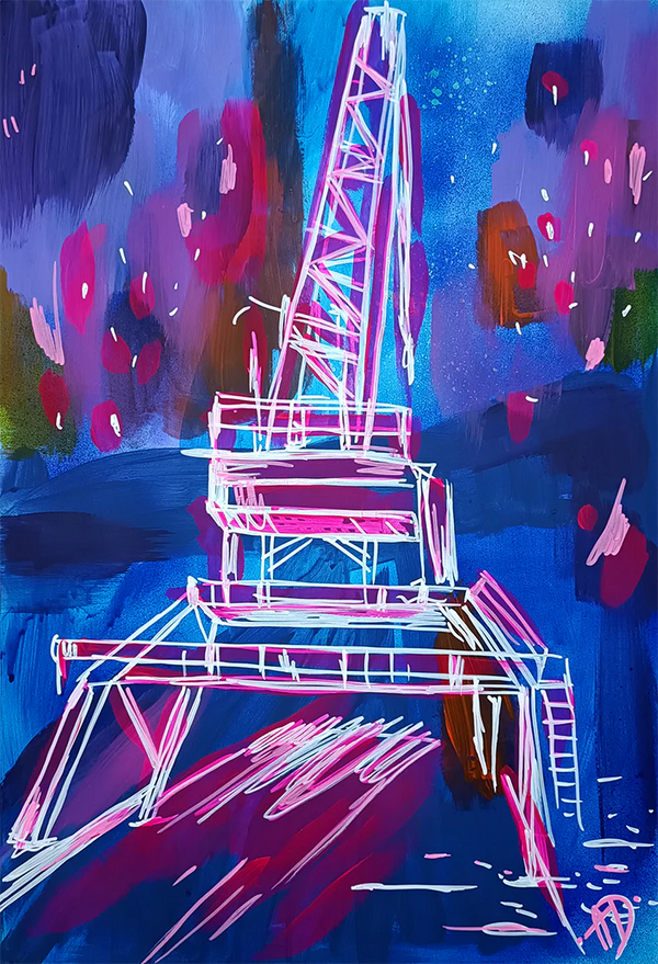 Umjetnička reprodukcija - Rijeka ždralovi II