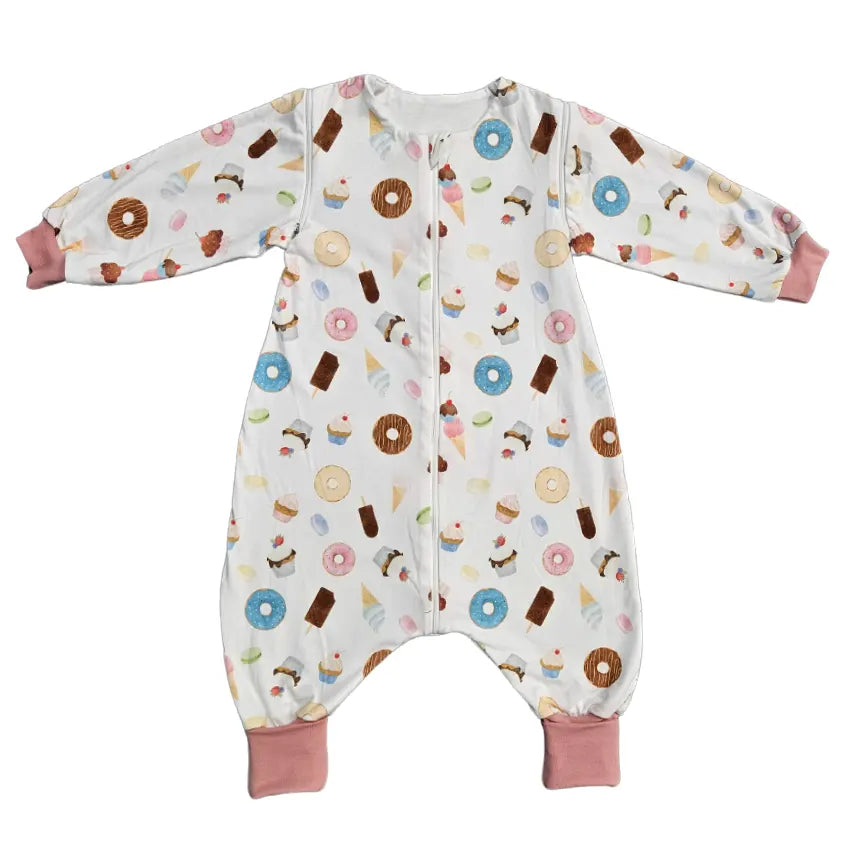 Tanja two-layer sleeping bag with legs and sleeves - Donuts