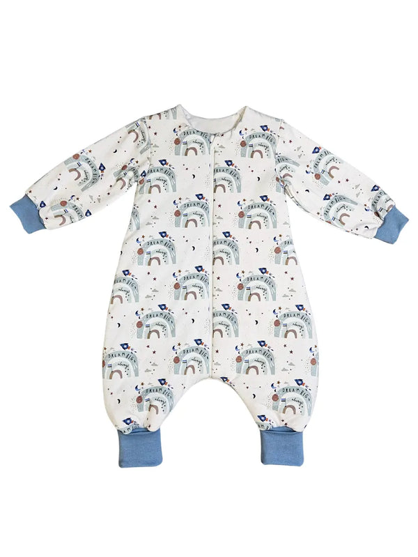 Thick Cotton Sleeping Bag with Legs, Sleeves, and Filling - Dream big rainbow