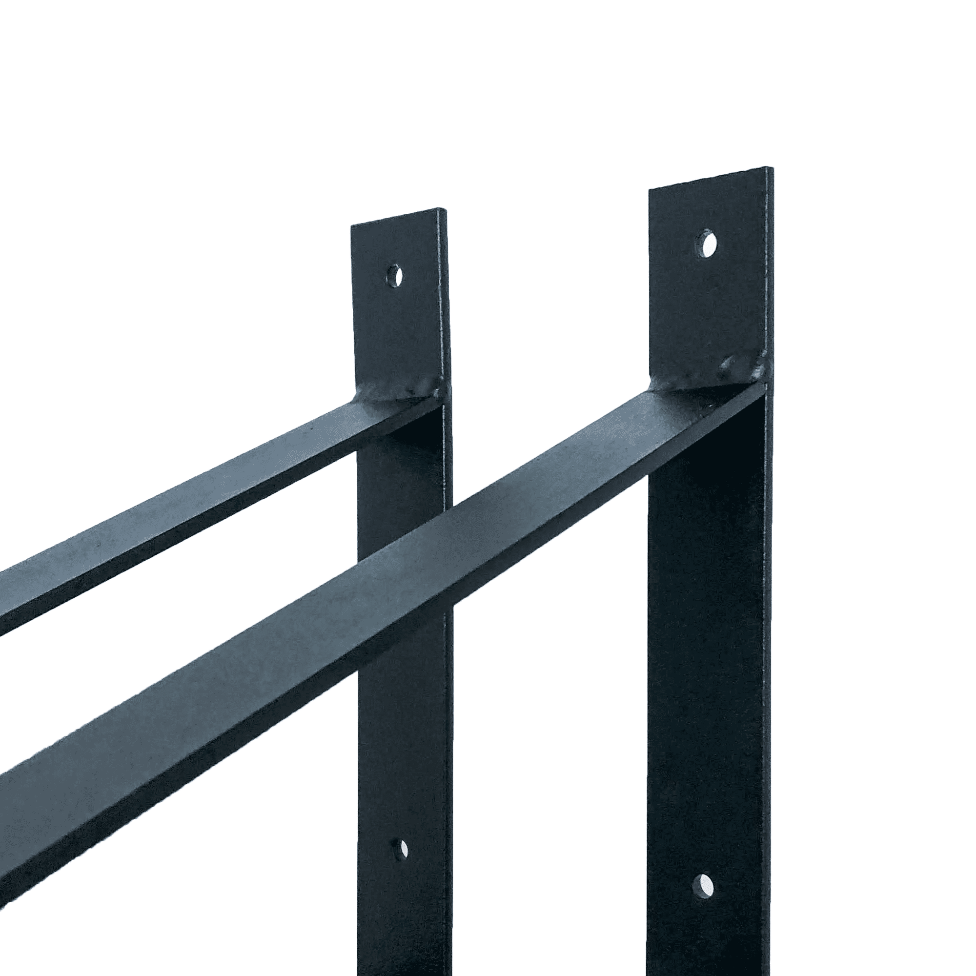 The Industrial Shelf Brackets XL Matte Black - 35 cm