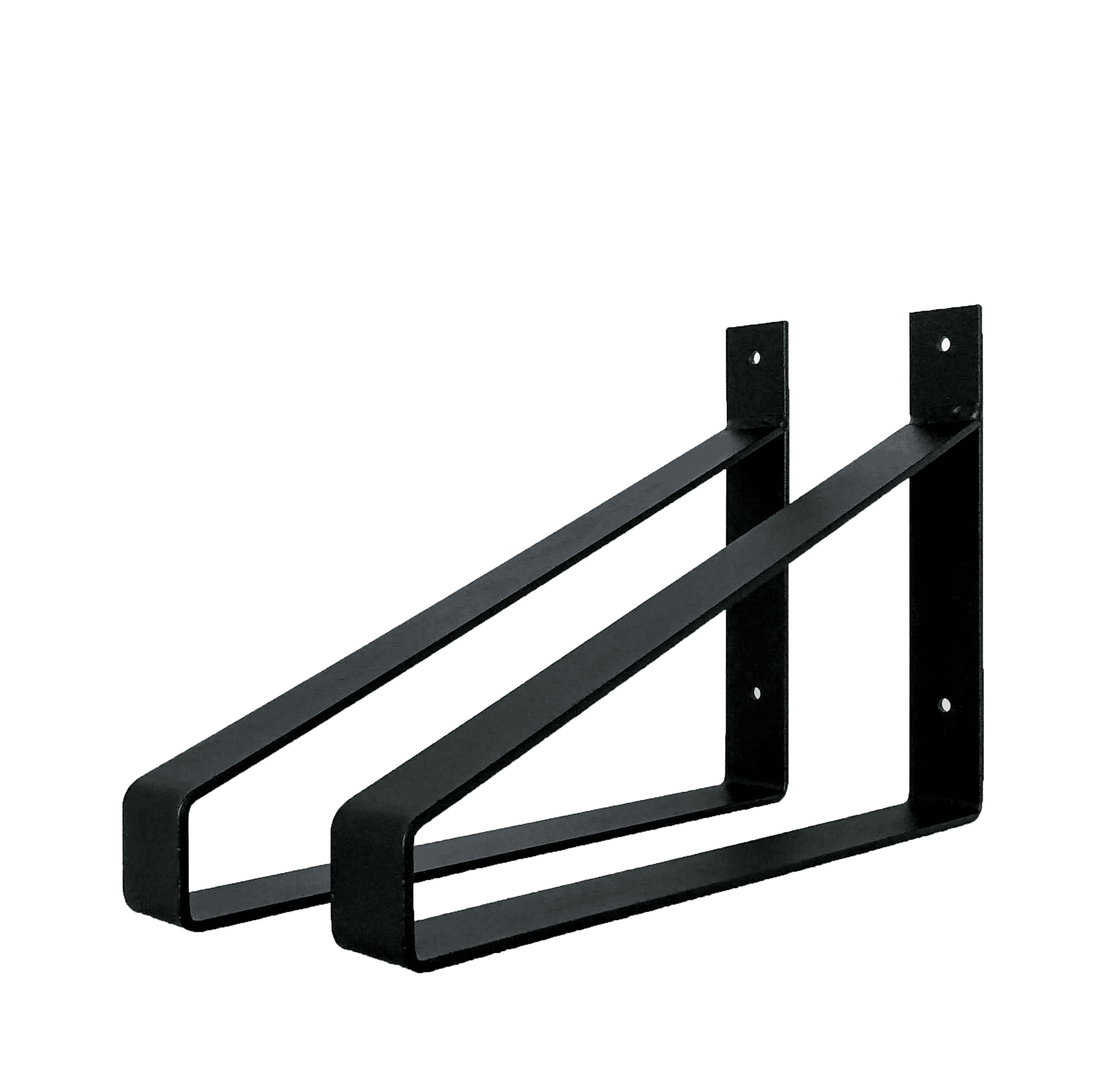 The Industrial Shelf Brackets XL Matte Black - 35 cm