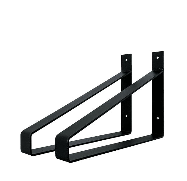 The Industrial Shelf Brackets XL Matte Black - 35 cm