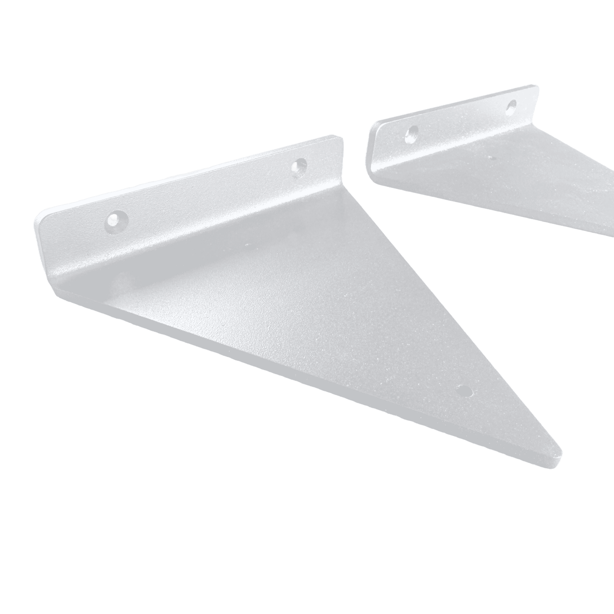 The Industrial Triangle Shelf Brackets Matte White - 15-25 cm