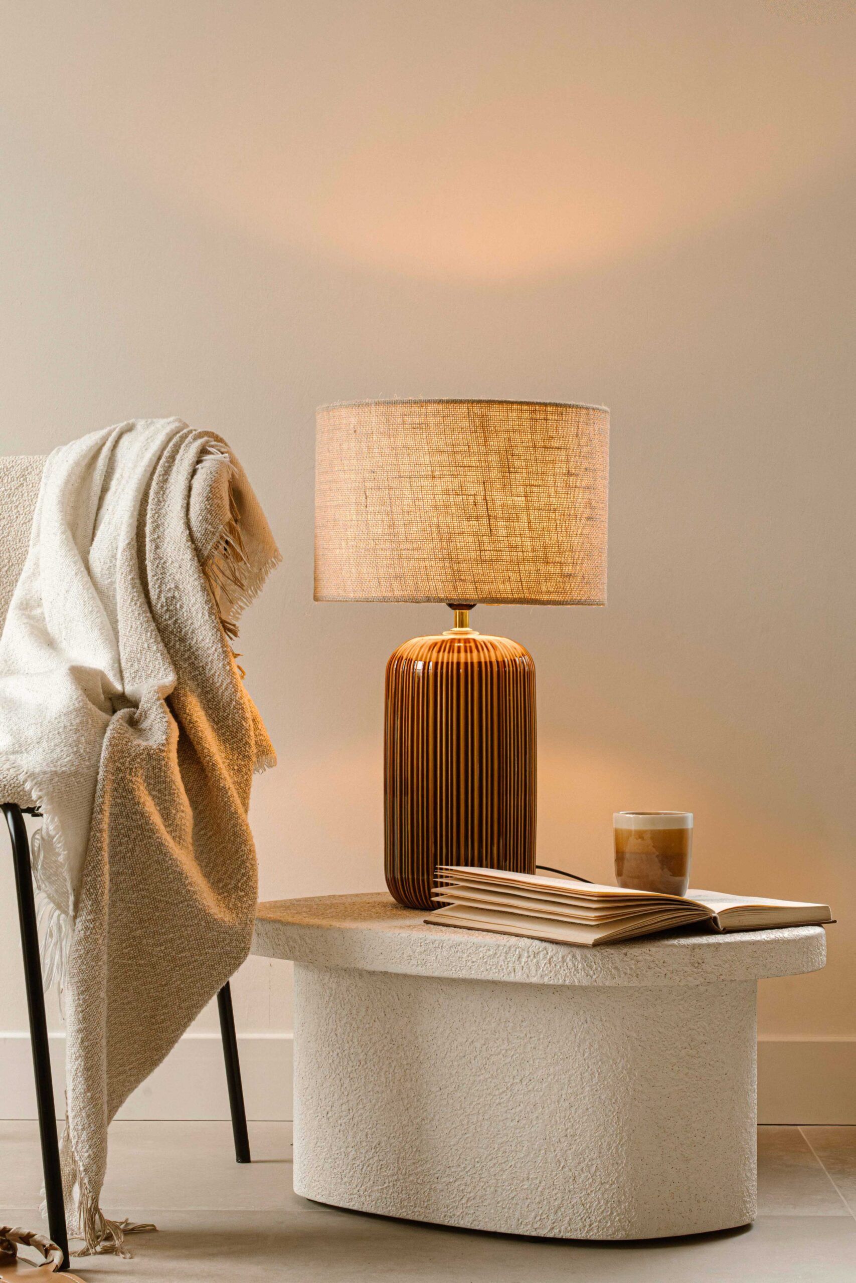Indore Home - Verona - M - Schemerlamp - Bruin