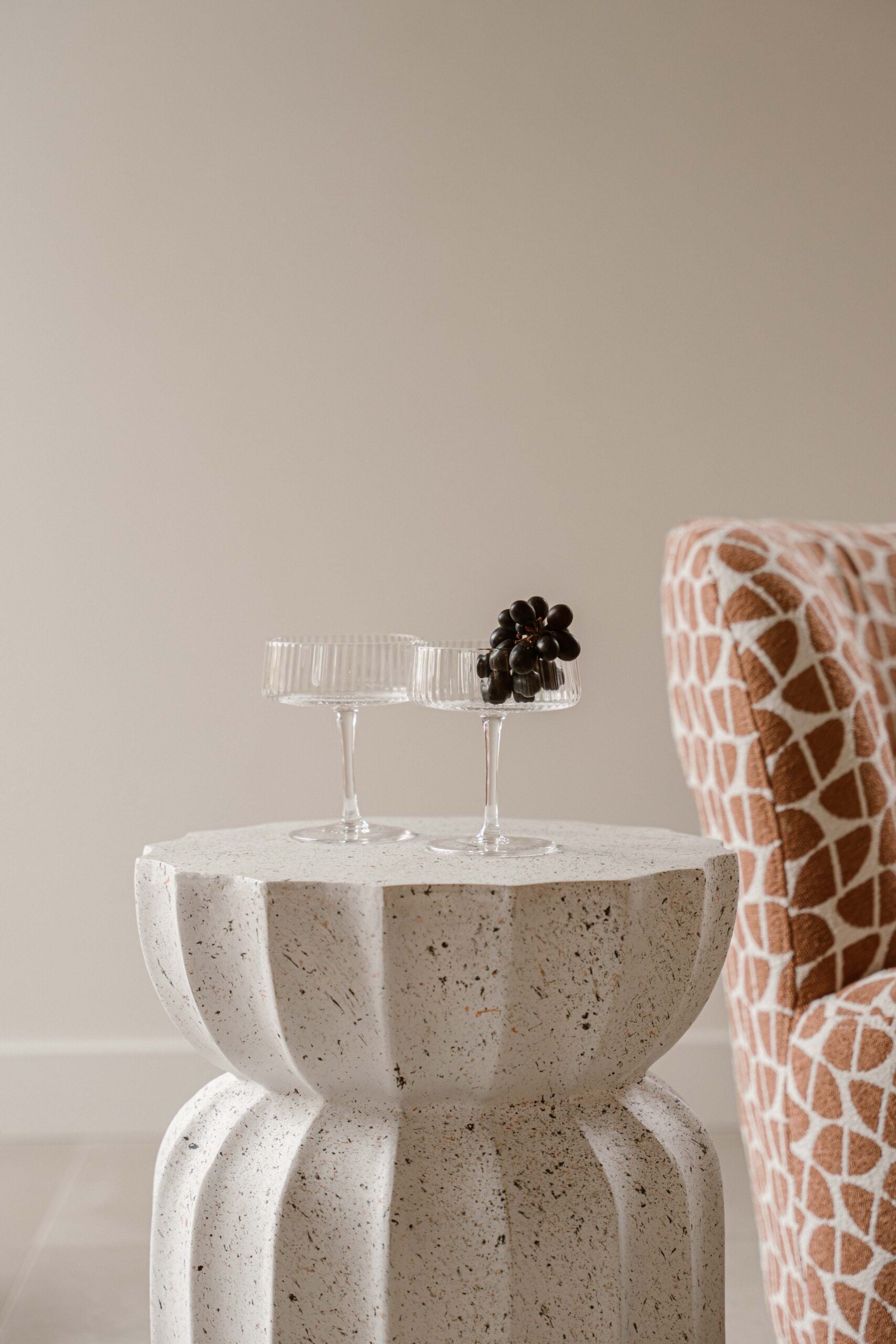 Indore Home - Side Table - Oslo - Stone Look - MgO