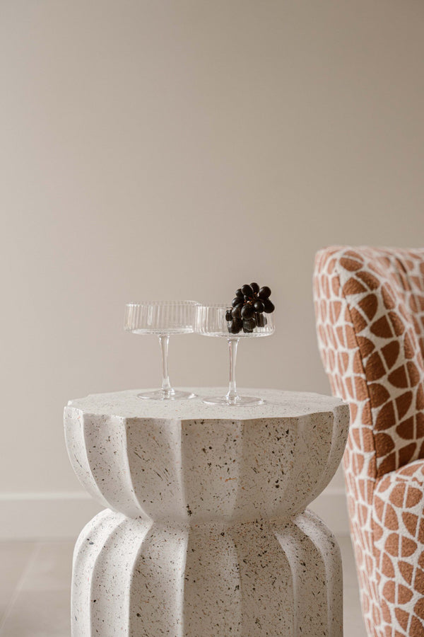 Indore Home - Side Table - Oslo - Stone Look - MgO