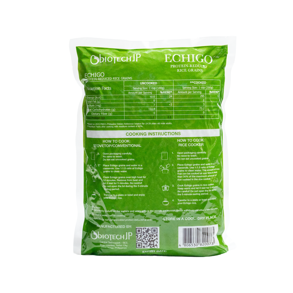 Echigo Grain – Low Protein Uncooked Rice