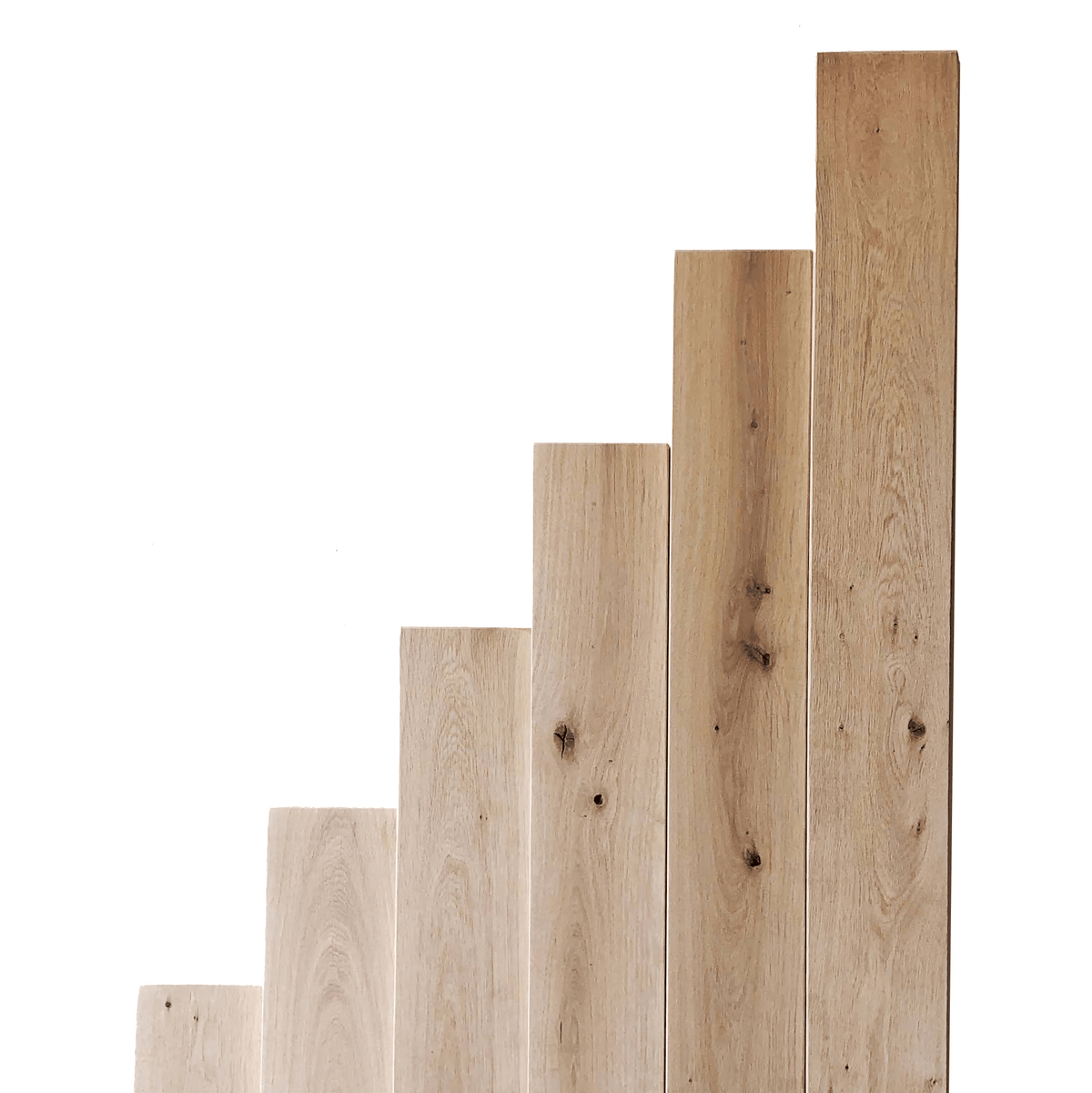 Supports d'étagère en L industriels avec étagère en chêne - 15 cm