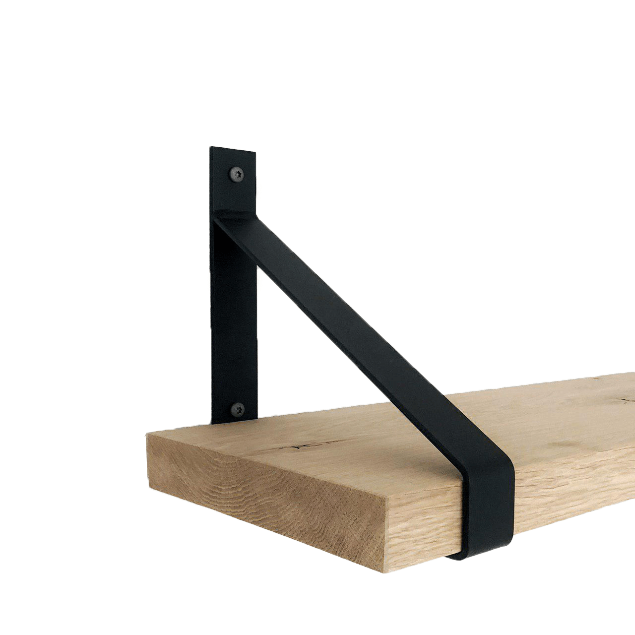 The Industrial Shelf Brackets Matte Black - 25 cm