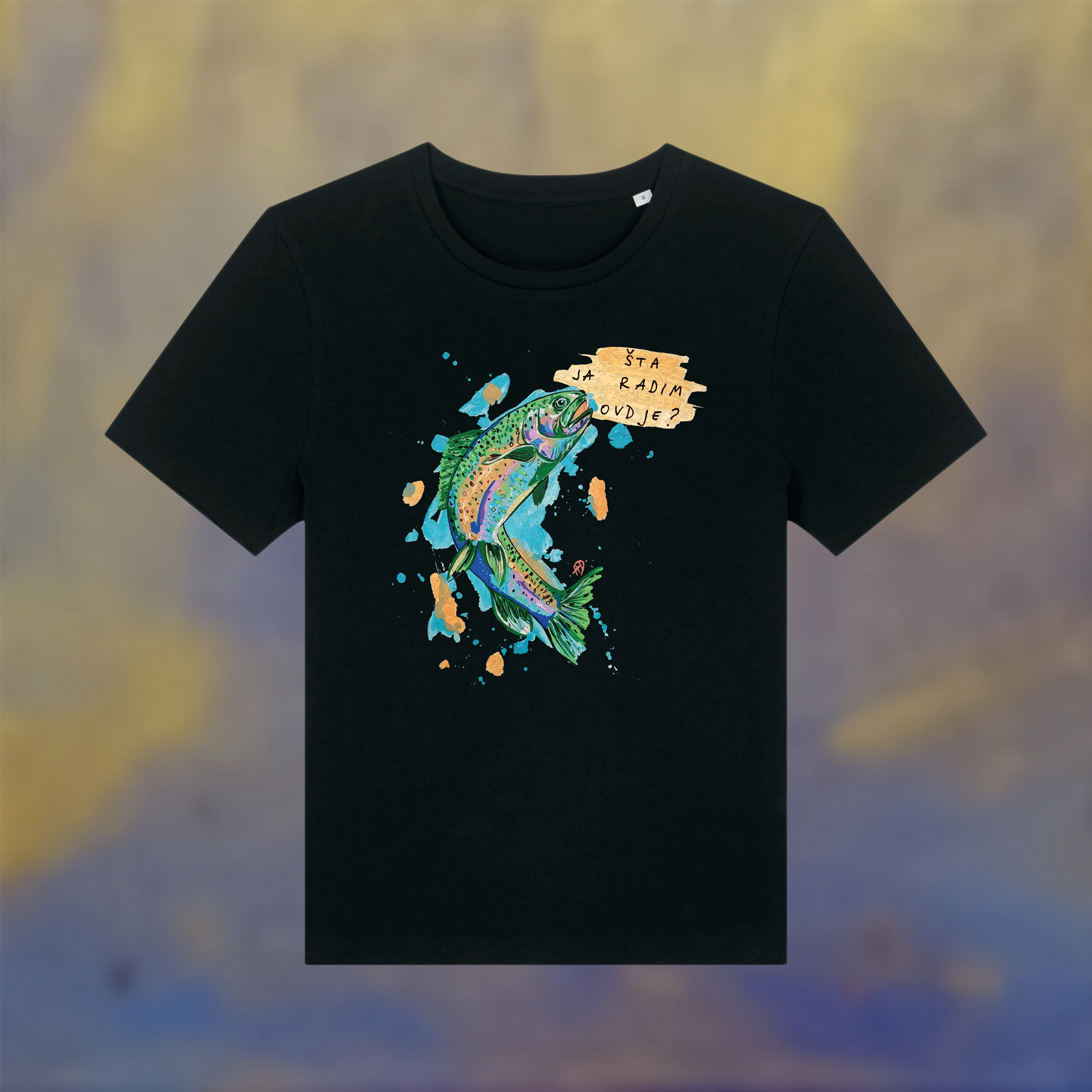 T-shirt - Salmon 'What am I doing here?'