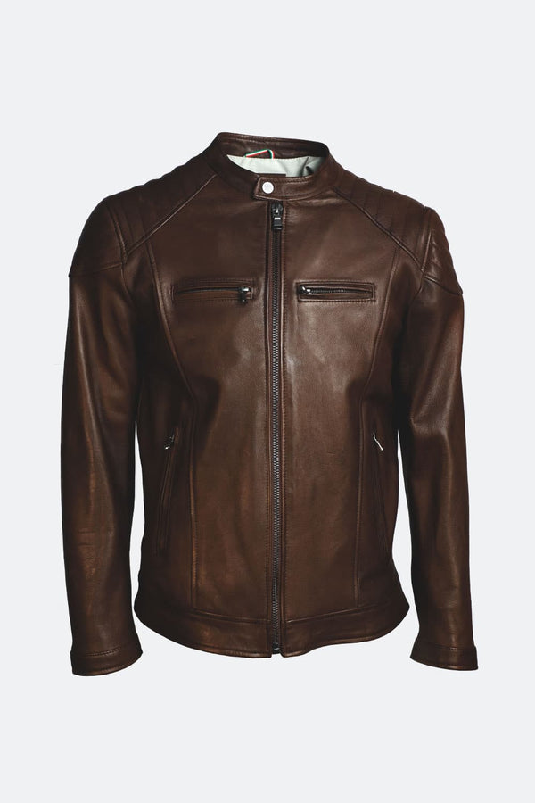 Elton Gold Bike giacca uomo 100% vera pelle Made in Italy - Barone Firenze