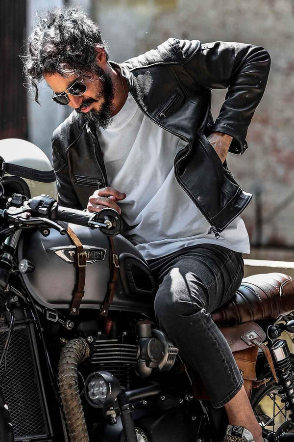 Elton Gold Bike giacca uomo 100% vera pelle Made in Italy - Barone Firenze
