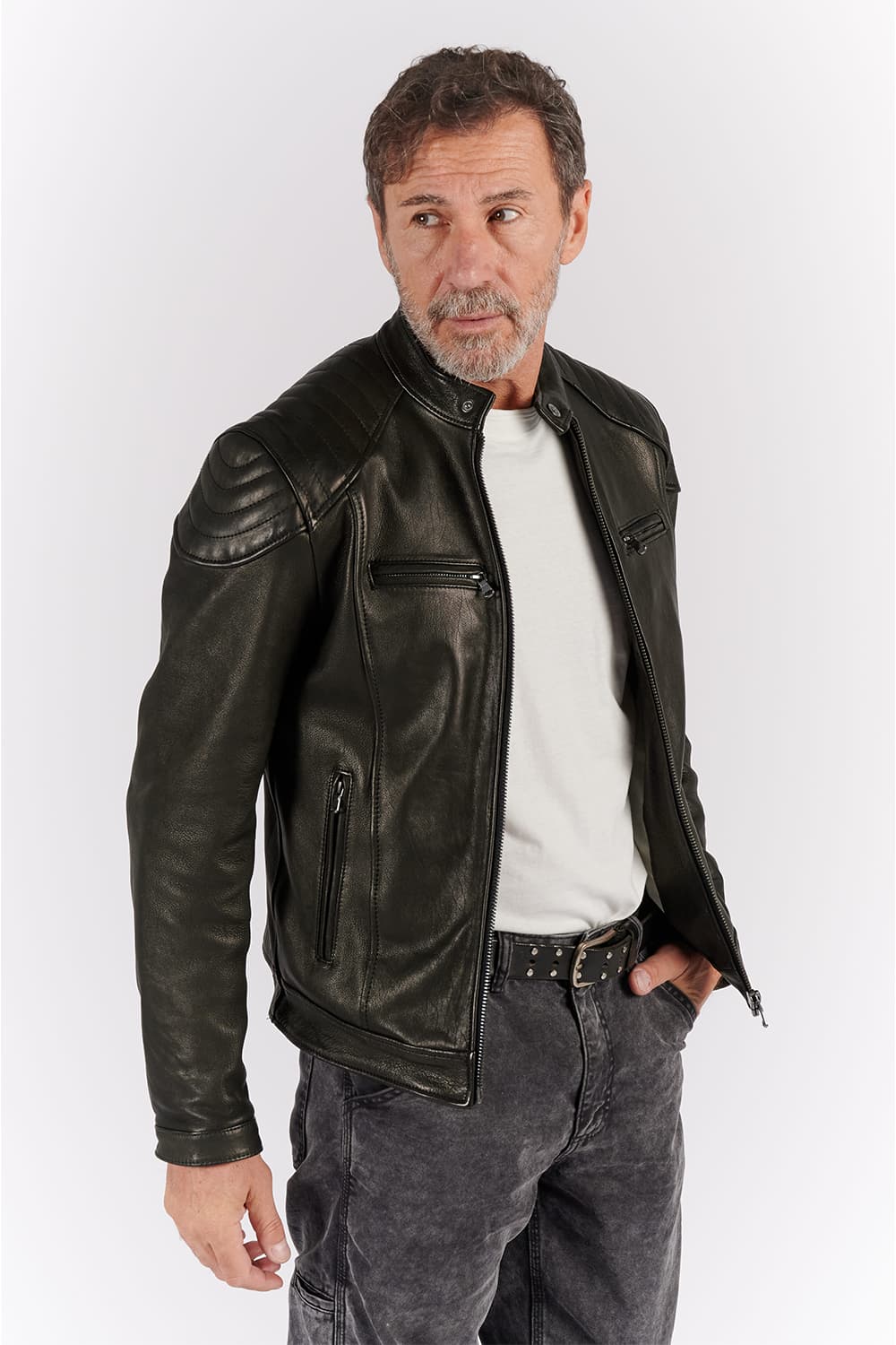 Elton Gold Bike giacca uomo 100% vera pelle Made in Italy - Barone Firenze