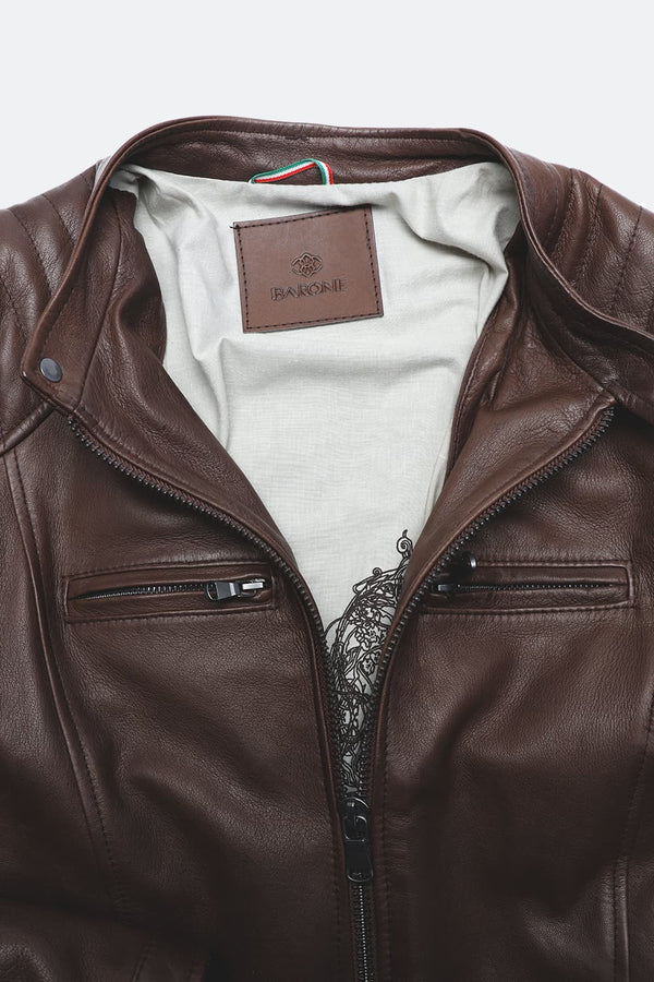 Elton Gold Bike giacca uomo 100% vera pelle Made in Italy - Barone Firenze