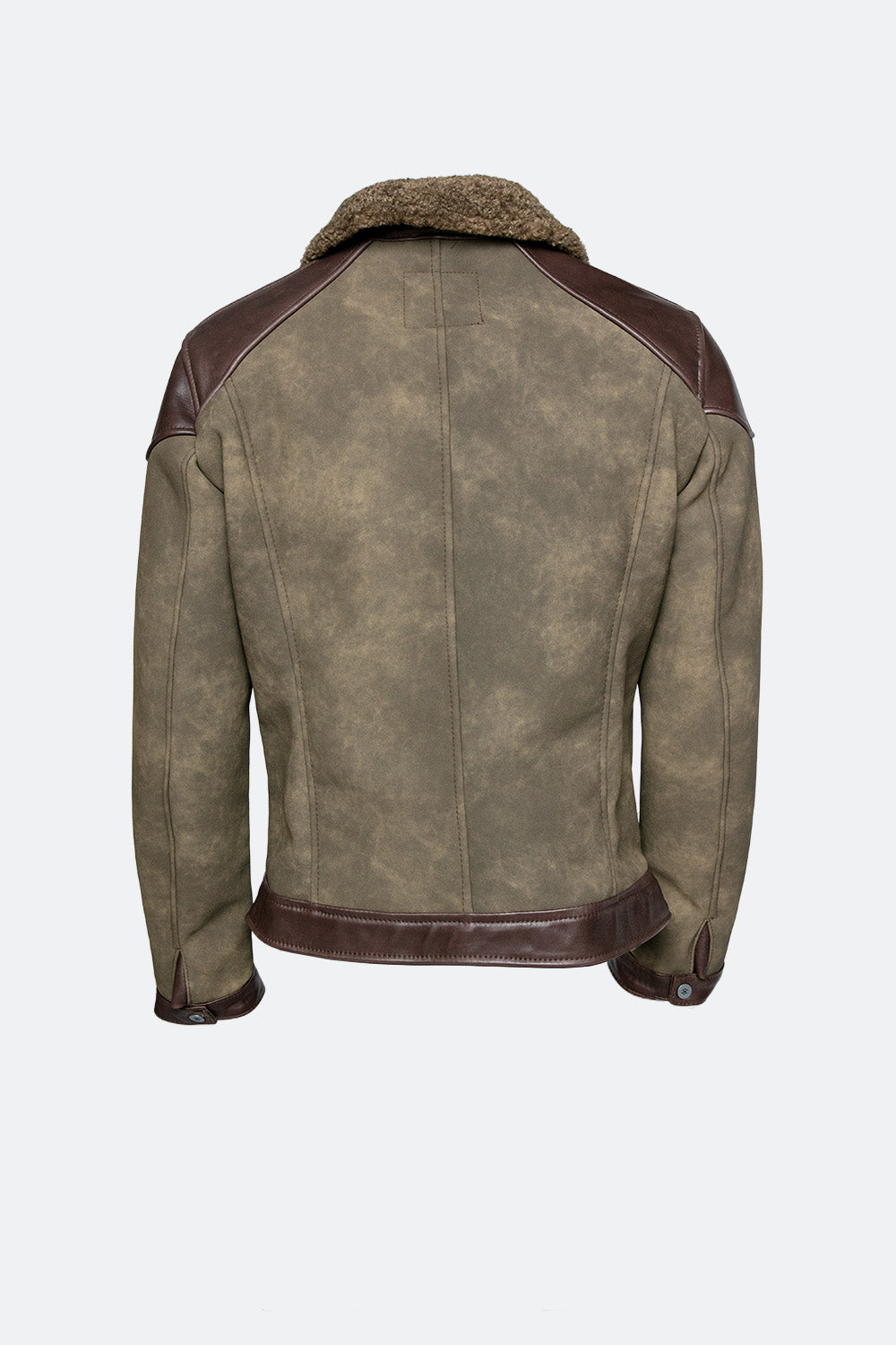 Elton Gold Shearling Style Collar Green