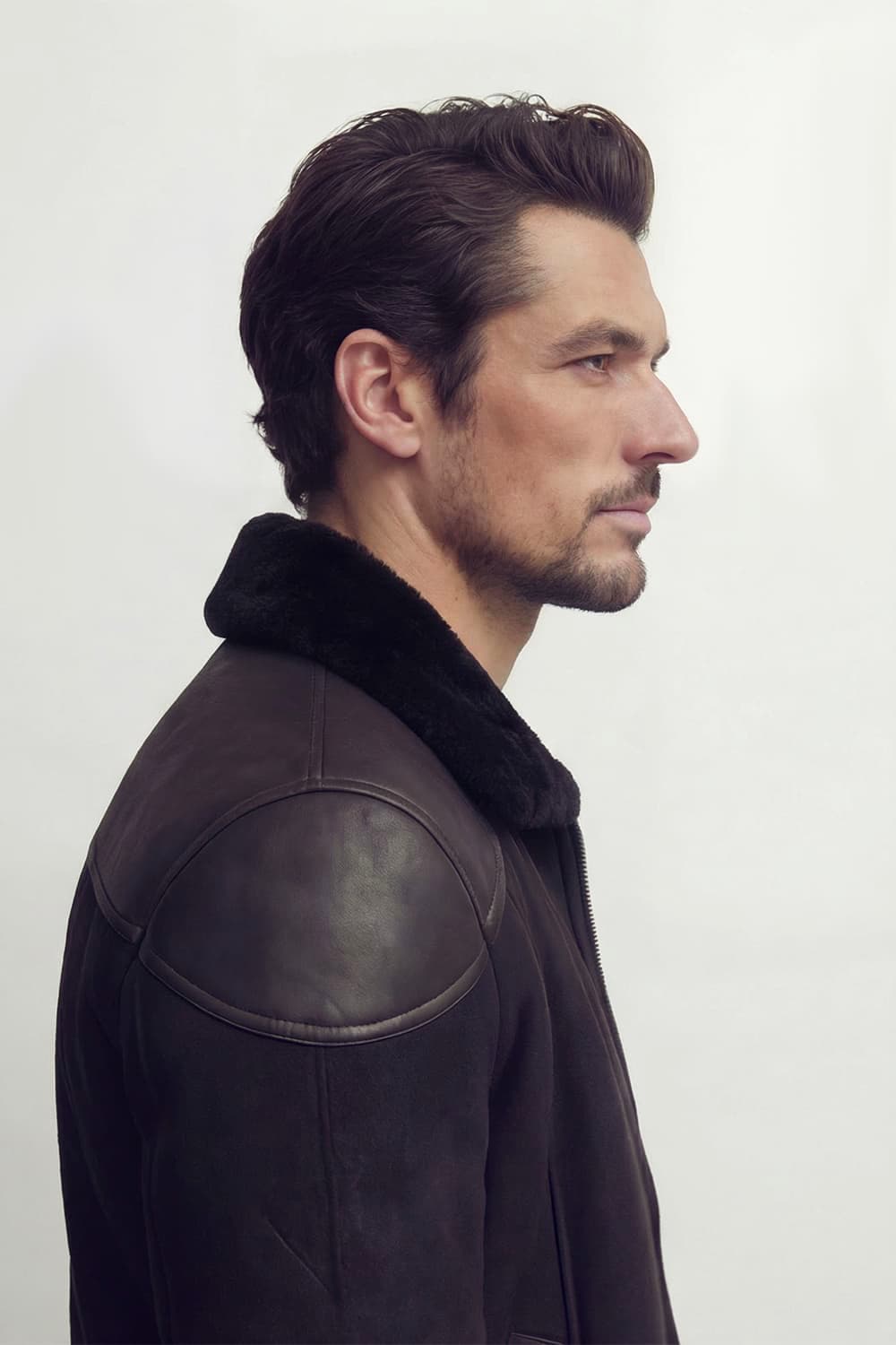 Elton Gold Colletto Shearling Style Nero giacca uomo Made in Italy - Barone Firenze