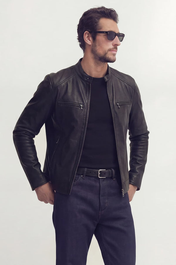 Elton Gold Nappa giacca uomo 100% vera pelle Made in Italy - Barone Firenze