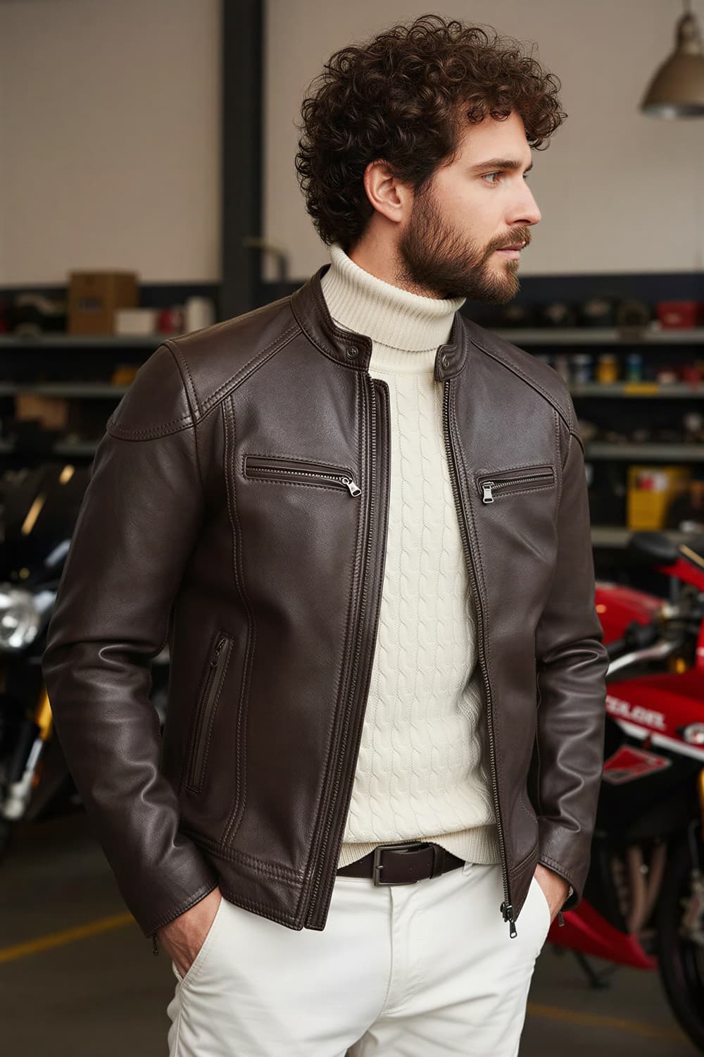 Elton Gold Nappa giacca uomo 100% vera pelle Made in Italy - Barone Firenze