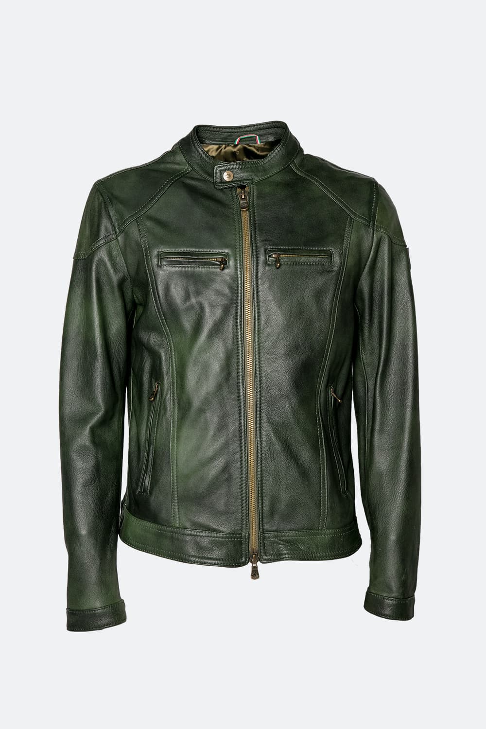 Elton Verde giacca uomo 100% vera pelle Made in Italy - Barone Firenze