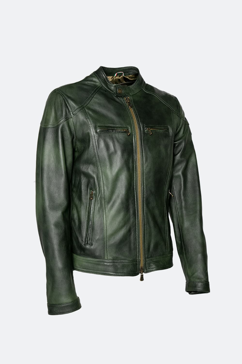 Elton Verde giacca uomo 100% vera pelle Made in Italy - Barone Firenze