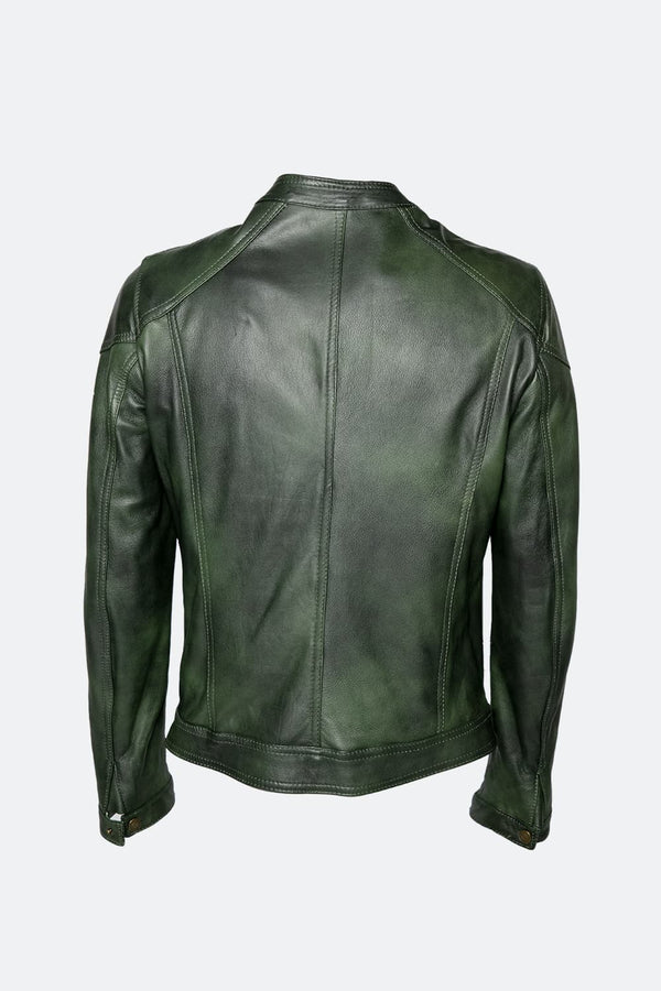 Elton Verde giacca uomo 100% vera pelle Made in Italy - Barone Firenze