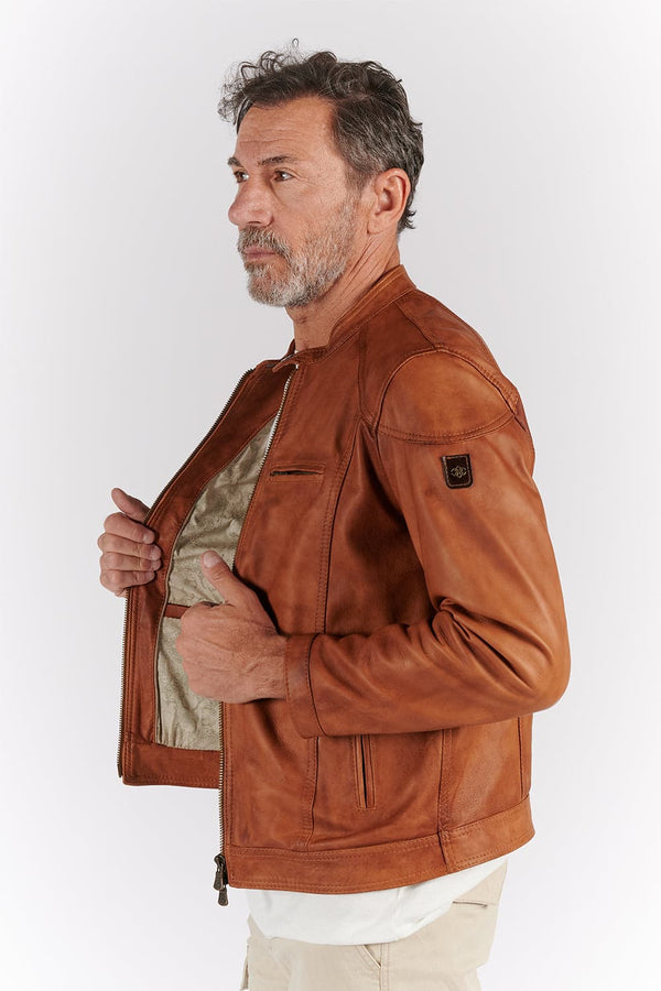 Elton Gold Vintage giacca uomo 100% vera pelle Made in Italy- Barone Firenze