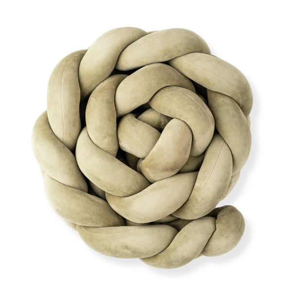 Enojna obroba kitka za otroško posteljo PLIŠ OLIVNO ZELENA - PUFFI