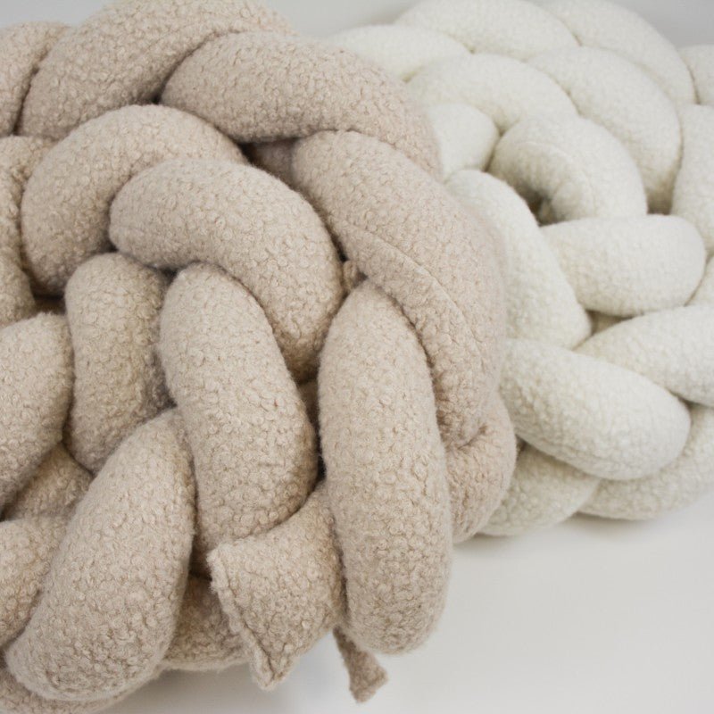 Enojna obroba za otroško posteljo BOUCLE NAUTURAL WHITE - PUFFI