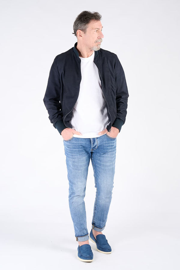 Enrico Camoscio giacca uomo 100% vera pelle Made in Italy - Barone Firenze