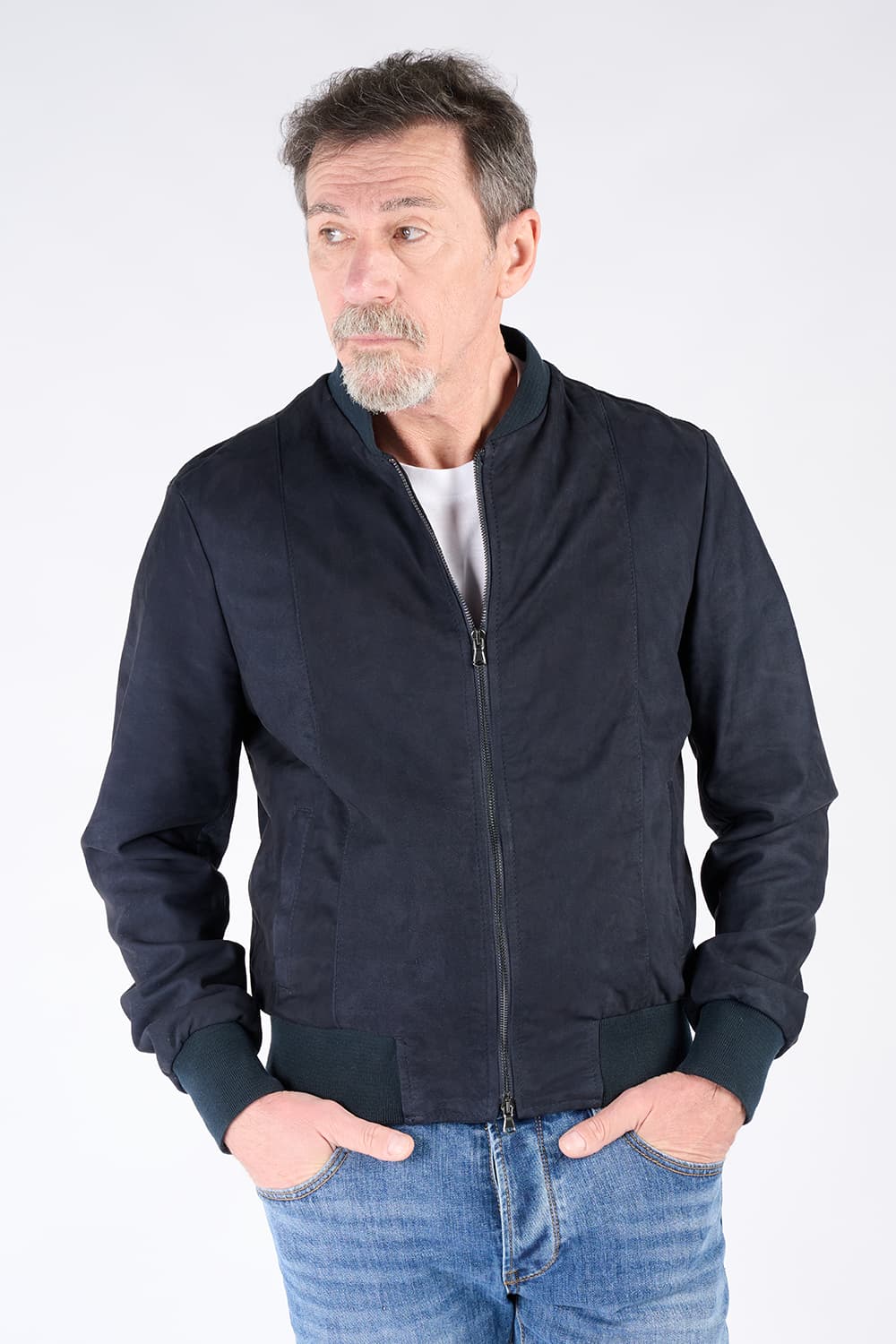 Enrico Camoscio giacca uomo 100% vera pelle Made in Italy - Barone Firenze