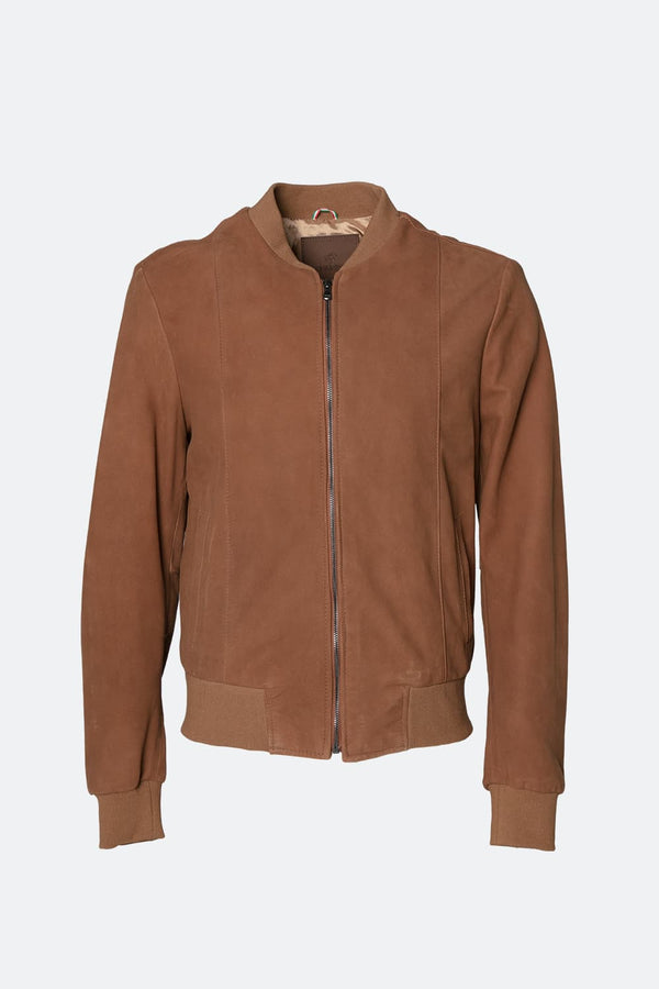 Enrico Camoscio giacca uomo 100% vera pelle Made in Italy - Barone Firenze
