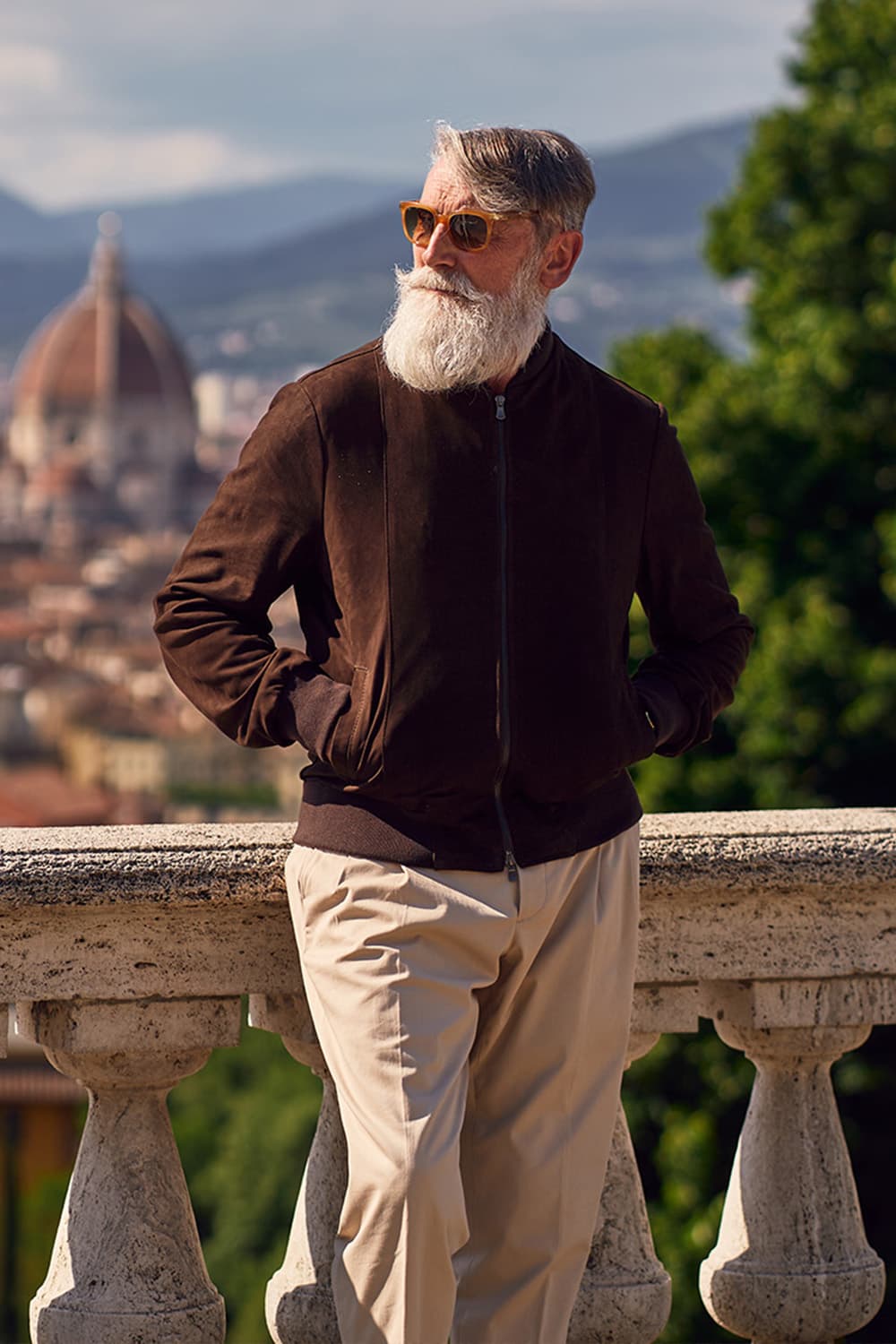 Enrico Camoscio giacca uomo 100% vera pelle Made in Italy - Barone Firenze