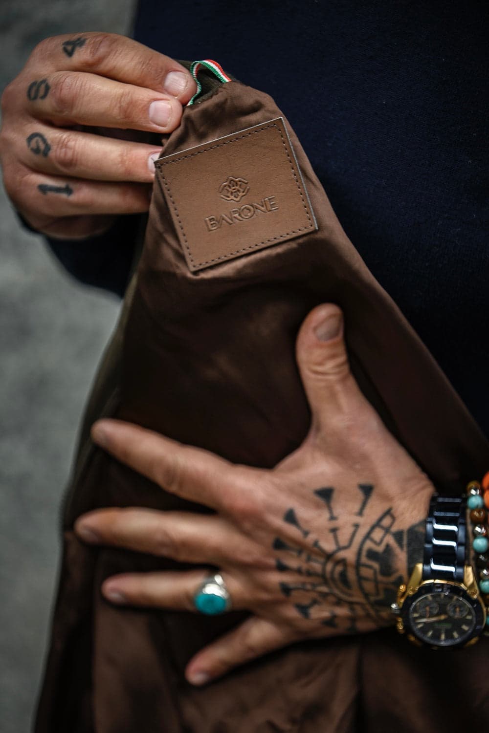 Enrico Camoscio giacca uomo 100% vera pelle Made in Italy - Barone Firenze