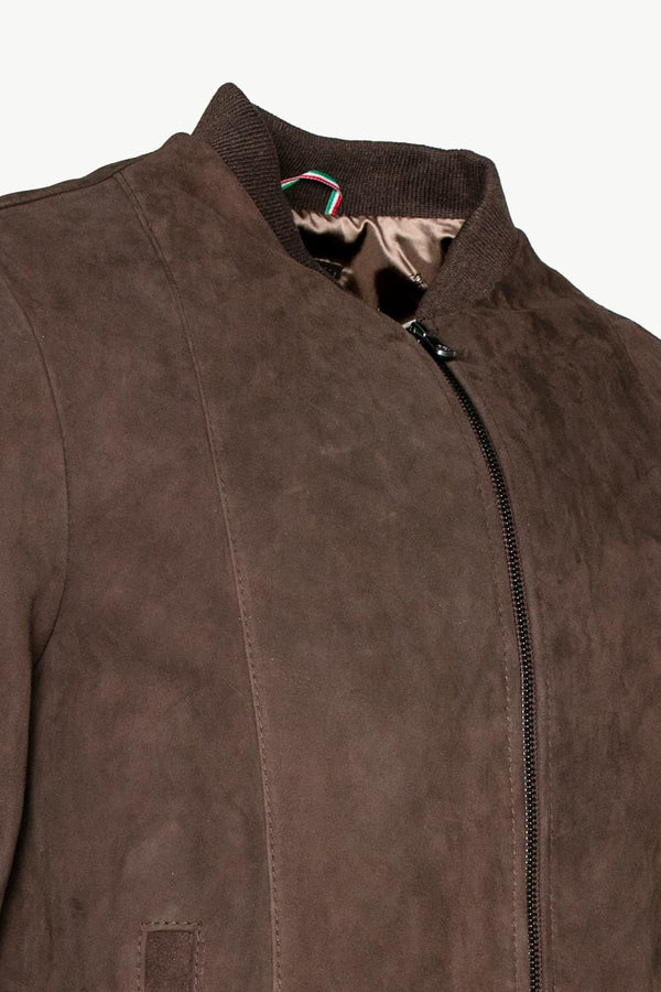 Enrico Camoscio giacca uomo 100% vera pelle Made in Italy - Barone Firenze