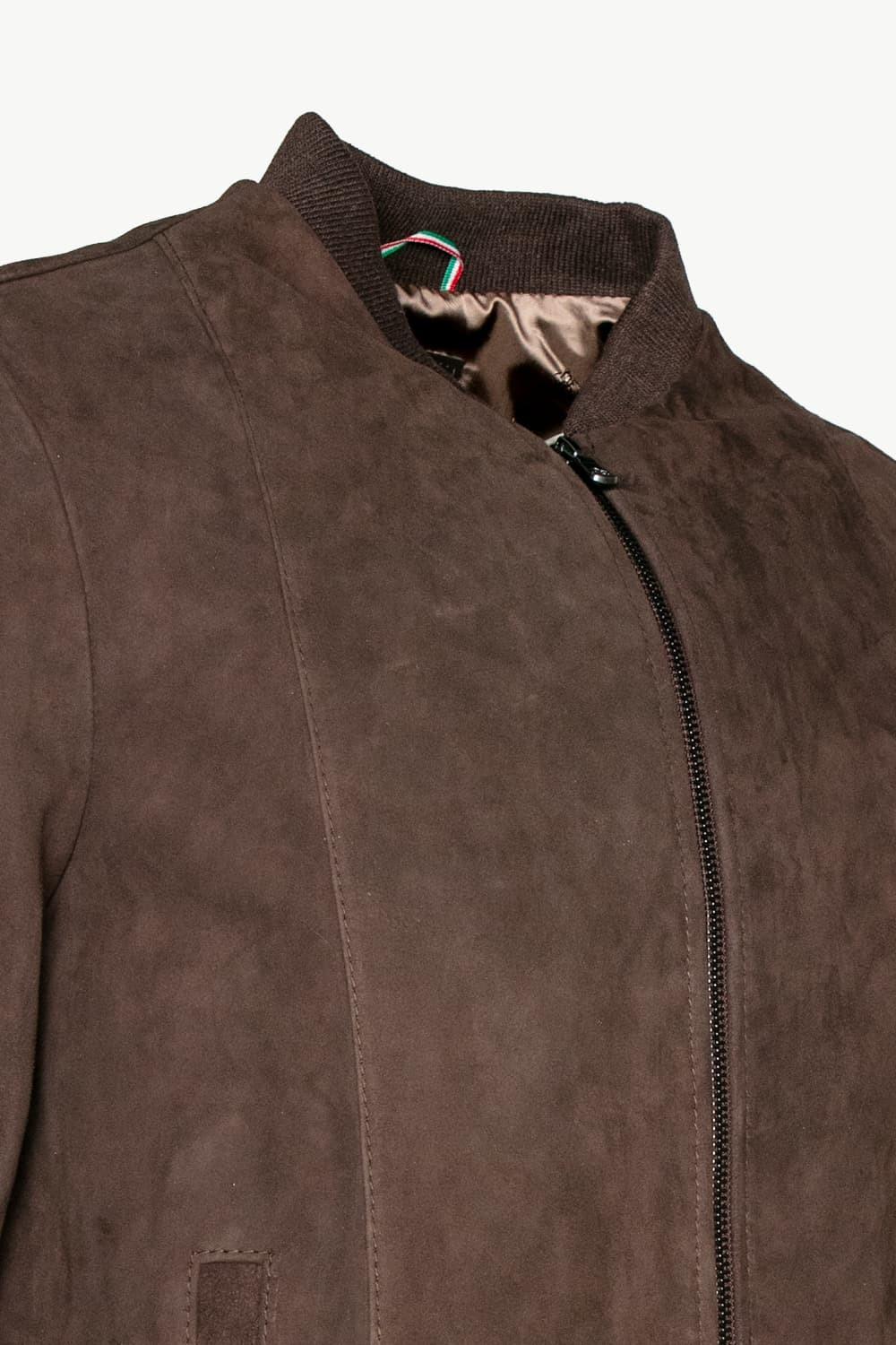 Enrico Camoscio giacca uomo 100% vera pelle Made in Italy - Barone Firenze