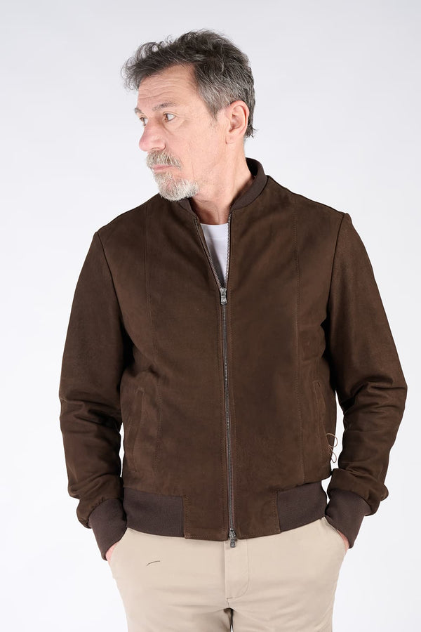 Enrico Camoscio giacca uomo 100% vera pelle Made in Italy - Barone Firenze